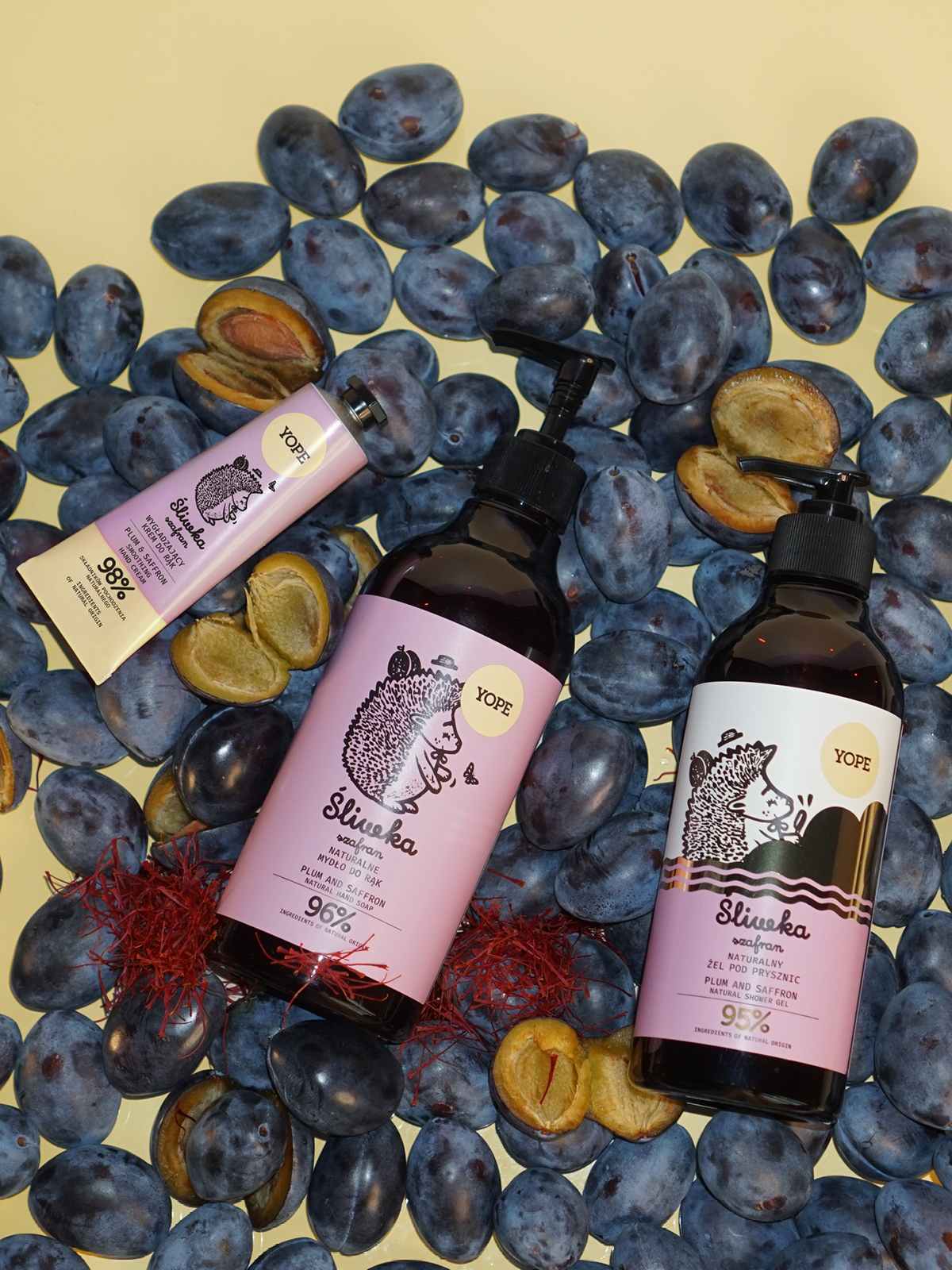 Naturalny żel pod prysznic Śliwka & szafran