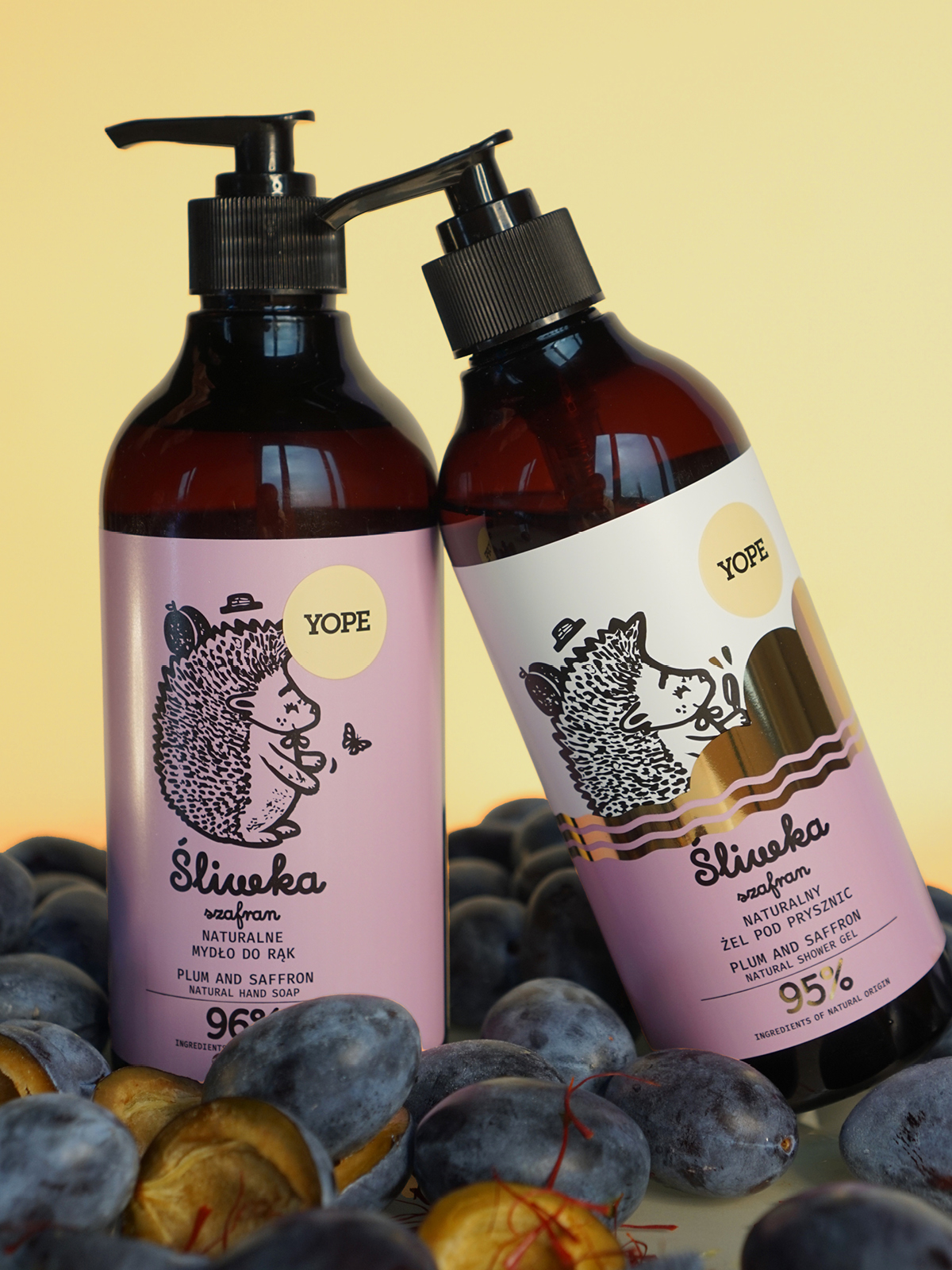 Naturalny żel pod prysznic Śliwka & szafran