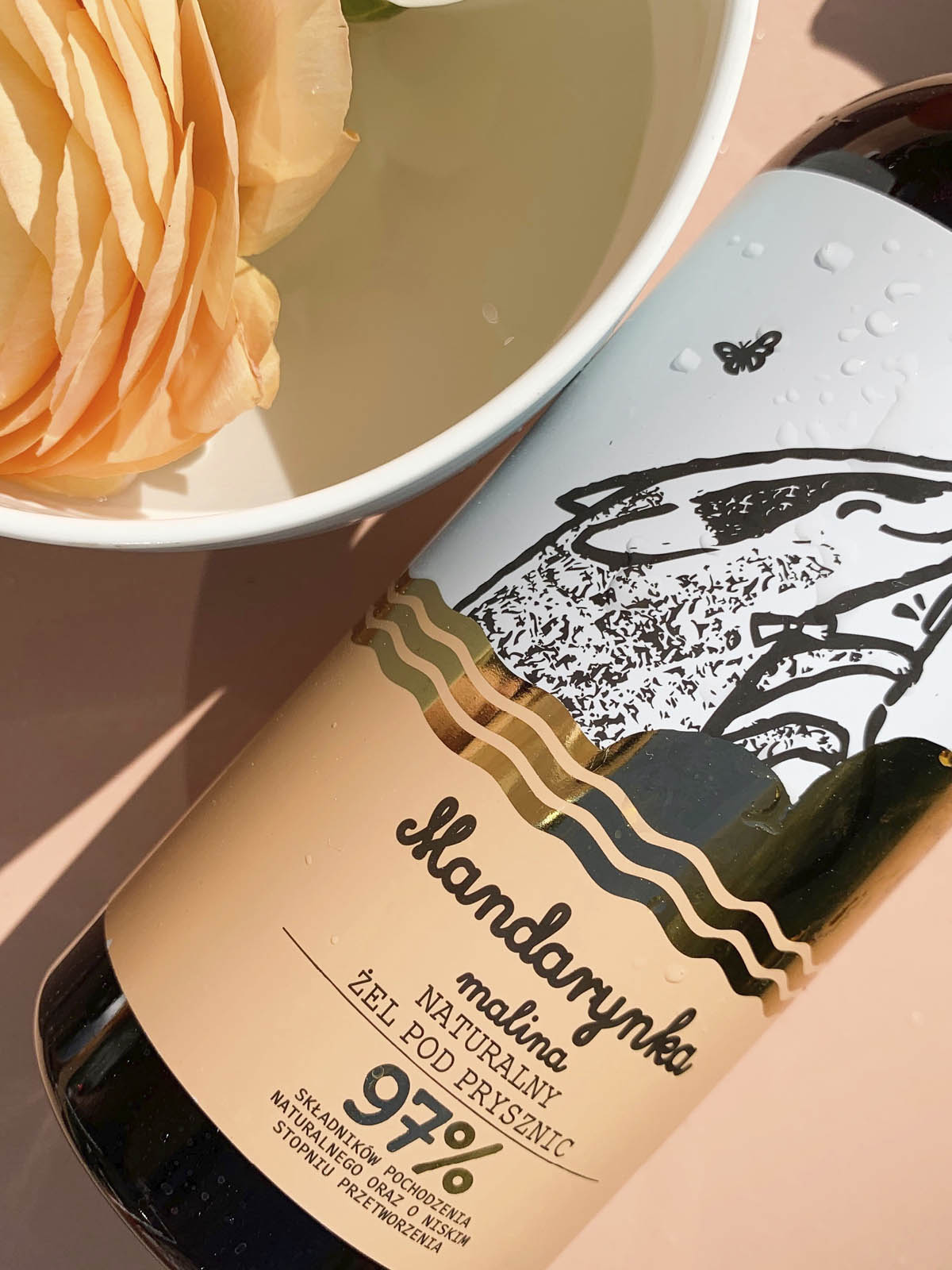 Naturalny żel pod prysznic Mandarynka i malina